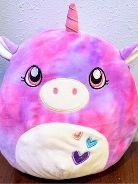 Edden Plush Unicorn Squishmallow 10 in Pink & Purple Tie-Dye